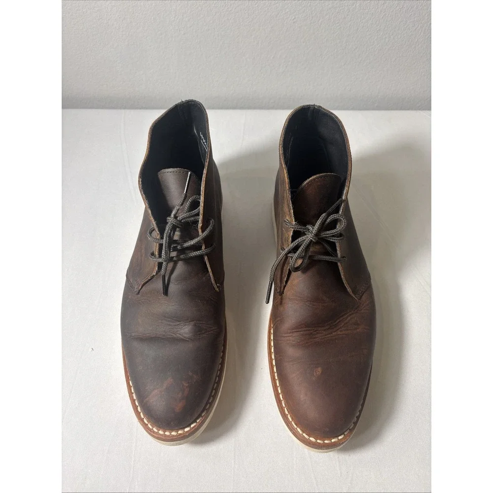 Thursday Boot Co Safari Scout Chukka Boots Men Size 9.5 Wedge Sole Brown Leather